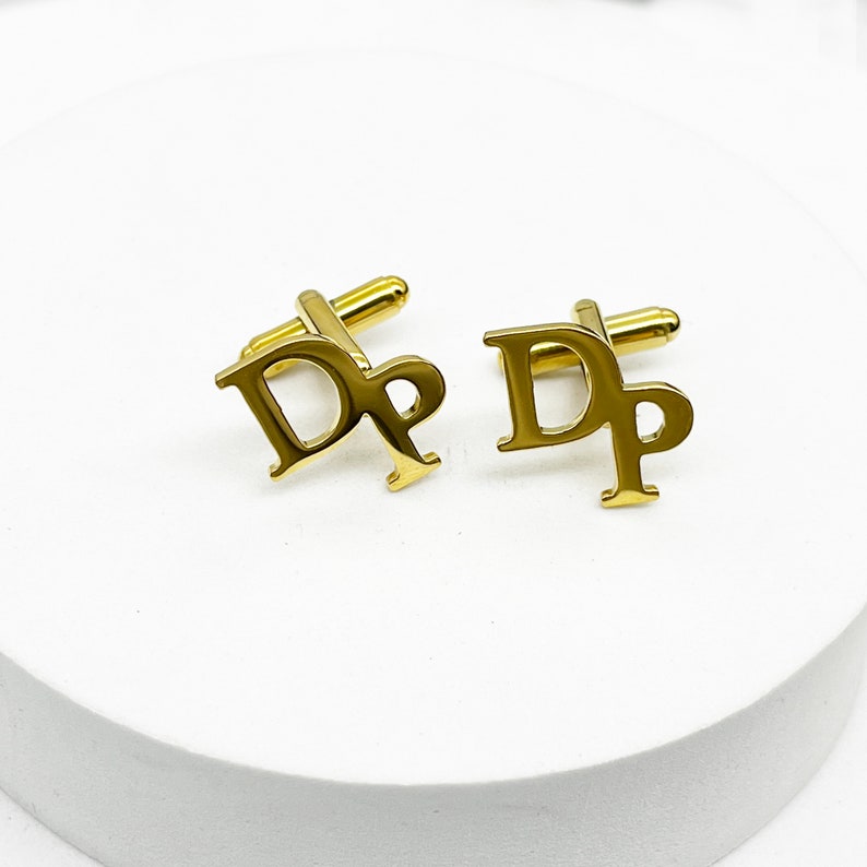 Personalized name cufflinks, custom groom's cufflinks, men's monogram cufflinks, gifts for dad, wedding groomsmen gifts image 5