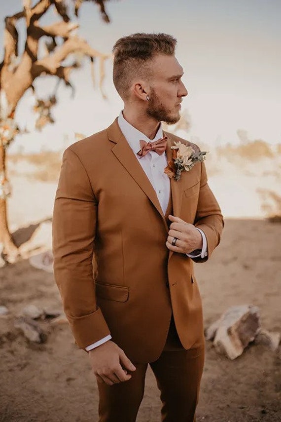 Men's Brown Suit Plus Size Men's Suits For Big Guys