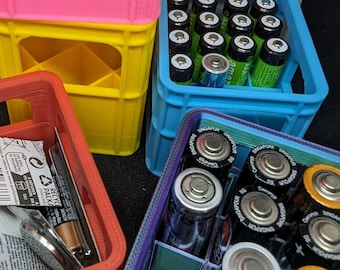 Battery and rechargeable beer crates - practical storage in various colors and designs
