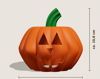 Pumpkin LED tealight holder Halloween decoration, 26 faces to choose from, 3D printed, autumn decoration, Jack O Lantern