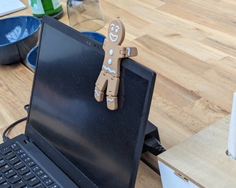 3D Printed Gingerbread Man Jumping Jack, Flexible Winter Decoration Figure, Gingerbread Man Toy, Santa Claus Gift, Secret Santa Gift