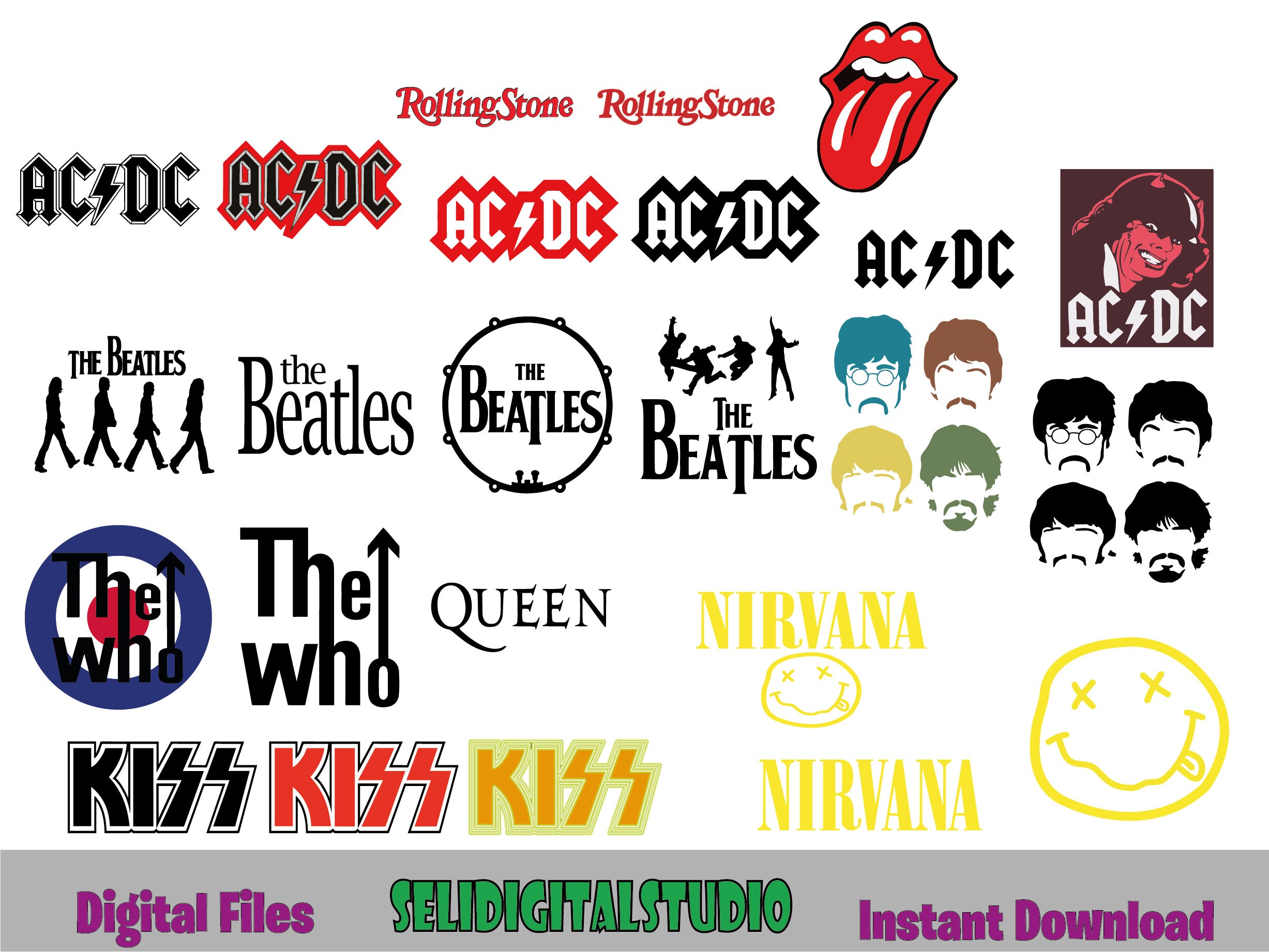 Rock and Roll Svg Bundle, Rock and Roll Svg, Rock and Roll, Rock Svg ...
