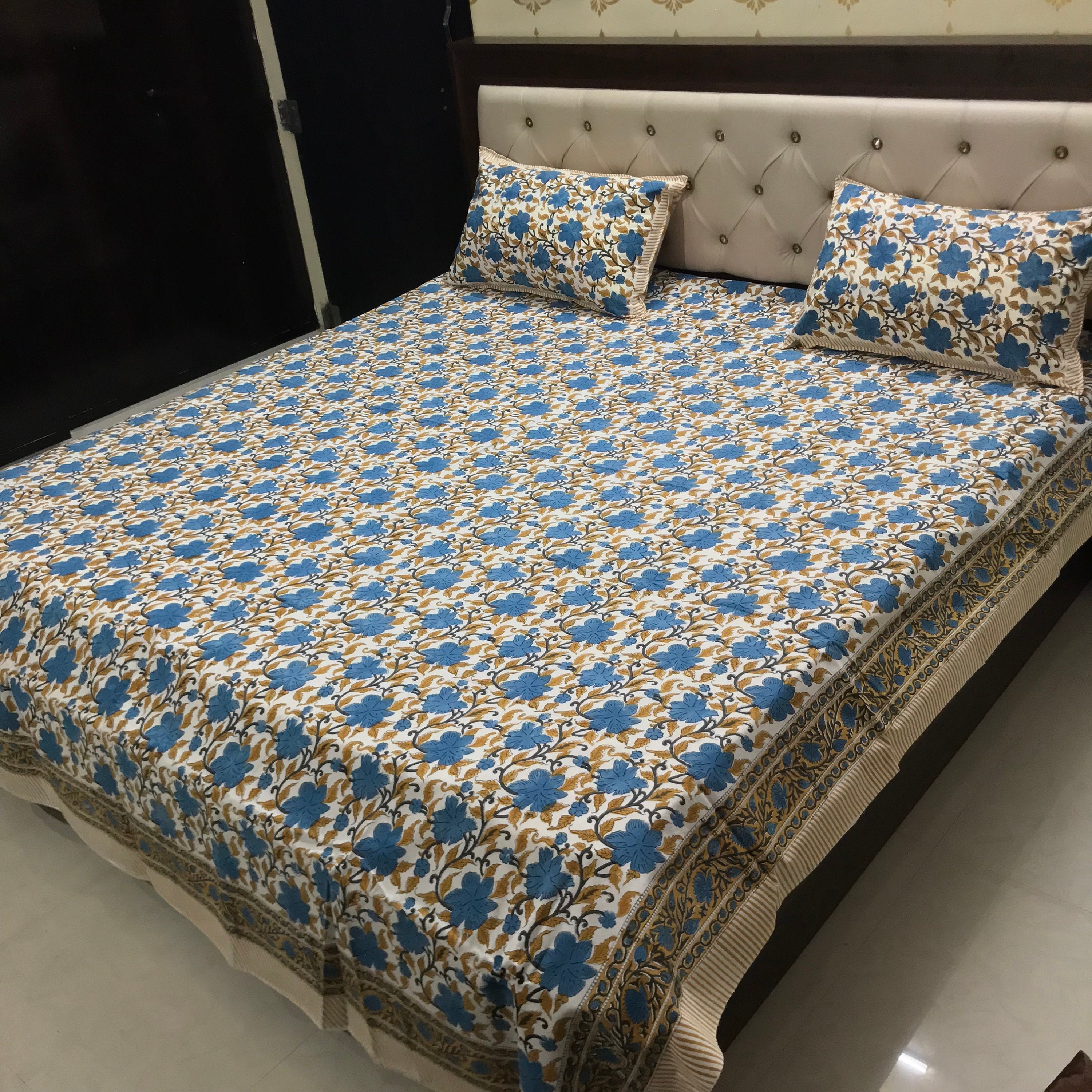 Jaipuri Bedsheet 100% Cotton Rajasthani Traditional Super King
