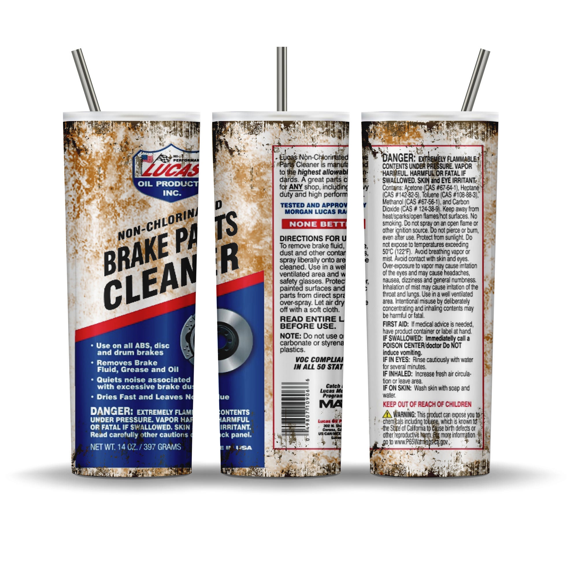 Lucas Brake Parts Cleaner Tumbler Design, Sublimation Design, 20oz