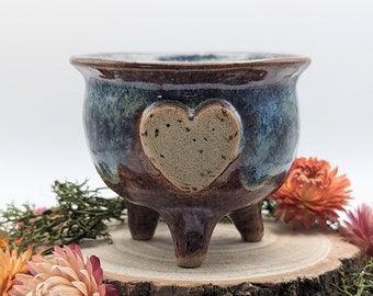 Small Ceramic 'Love Potion' Cauldron, Handmade Ceramic Homeware, Witchy Decor, Pottery Cauldron