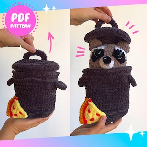 Pedro the Raccoon Popping Amigurumi PDF Pattern