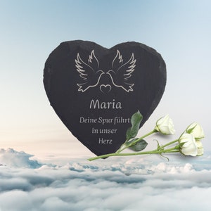 Decorative heart grave heart grave decoration slate heart mourning laser engraving gravestone