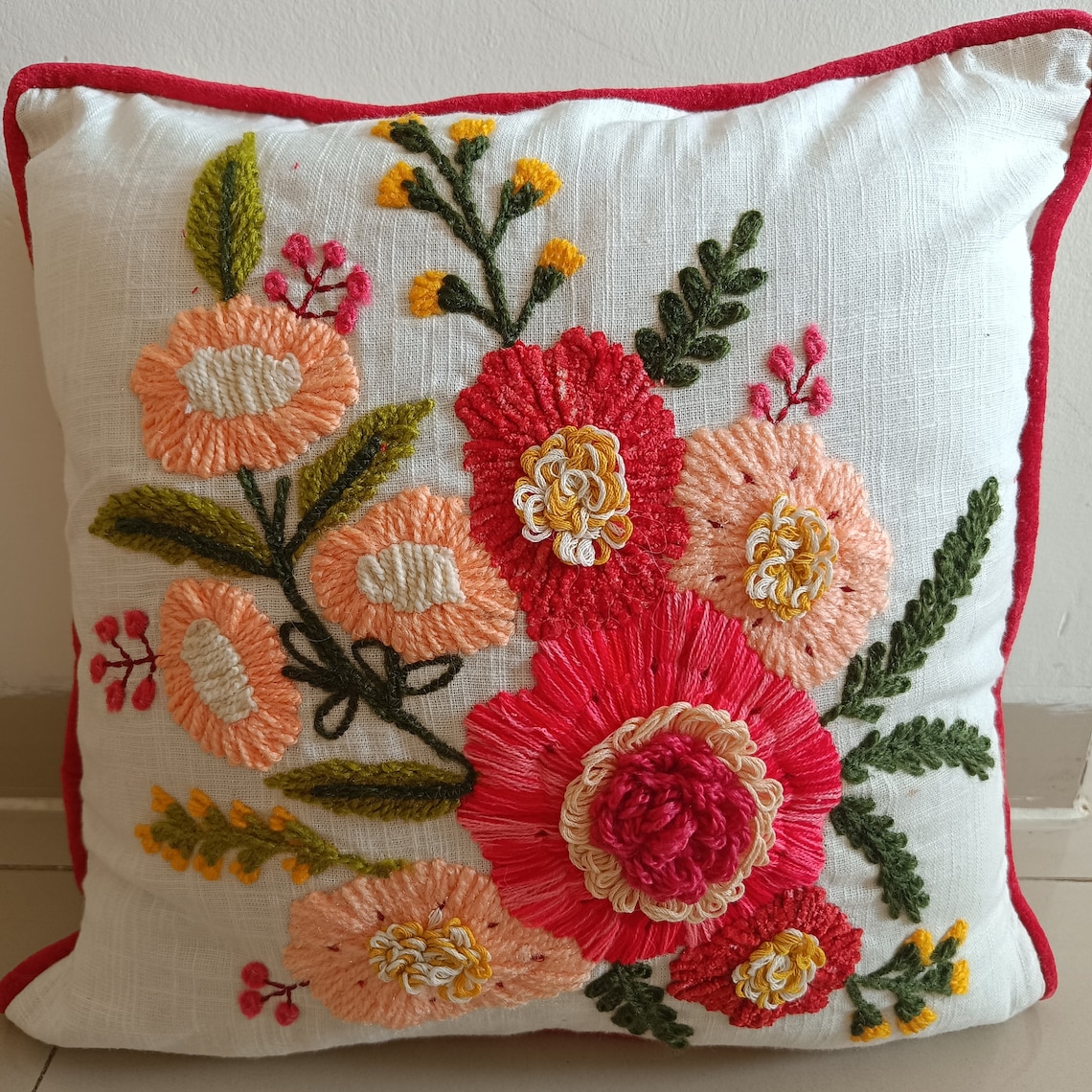 Handmade home accessories displayed in a cozy living room setting.