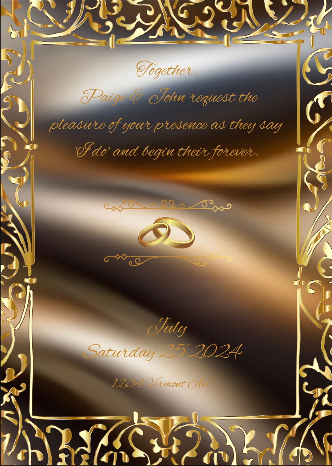 DIGITAL WEDDING INVITATION Etsy