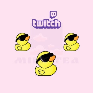 1 Twitch Emotes, Cool Duck Emote, Cute Duck Emote, Cool Emote, For Streamers, - Instant Download/Ready to Use PNG(Transparent)