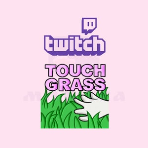 1 Twitch Emotes, Touch Grass Emote, Cute Emote, Meme Emote, For Streamers, - Instant Download/Ready to Use PNG(Transparent)