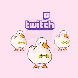 1 Twitch Emotes, Blushing Duck Emote, Cute Duck Emote, Pweese Emote, For Streamers, - Instant Download/Ready to Use PNG(Transparent)