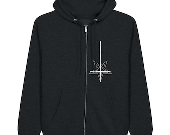 Baphomet Premium Unisex Zip Hoodie Black