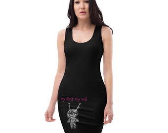 First toy doll, big bodycon dress