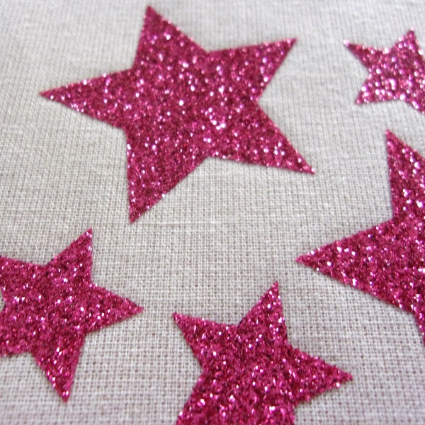 Etoiles rose paillettes thermocollantes