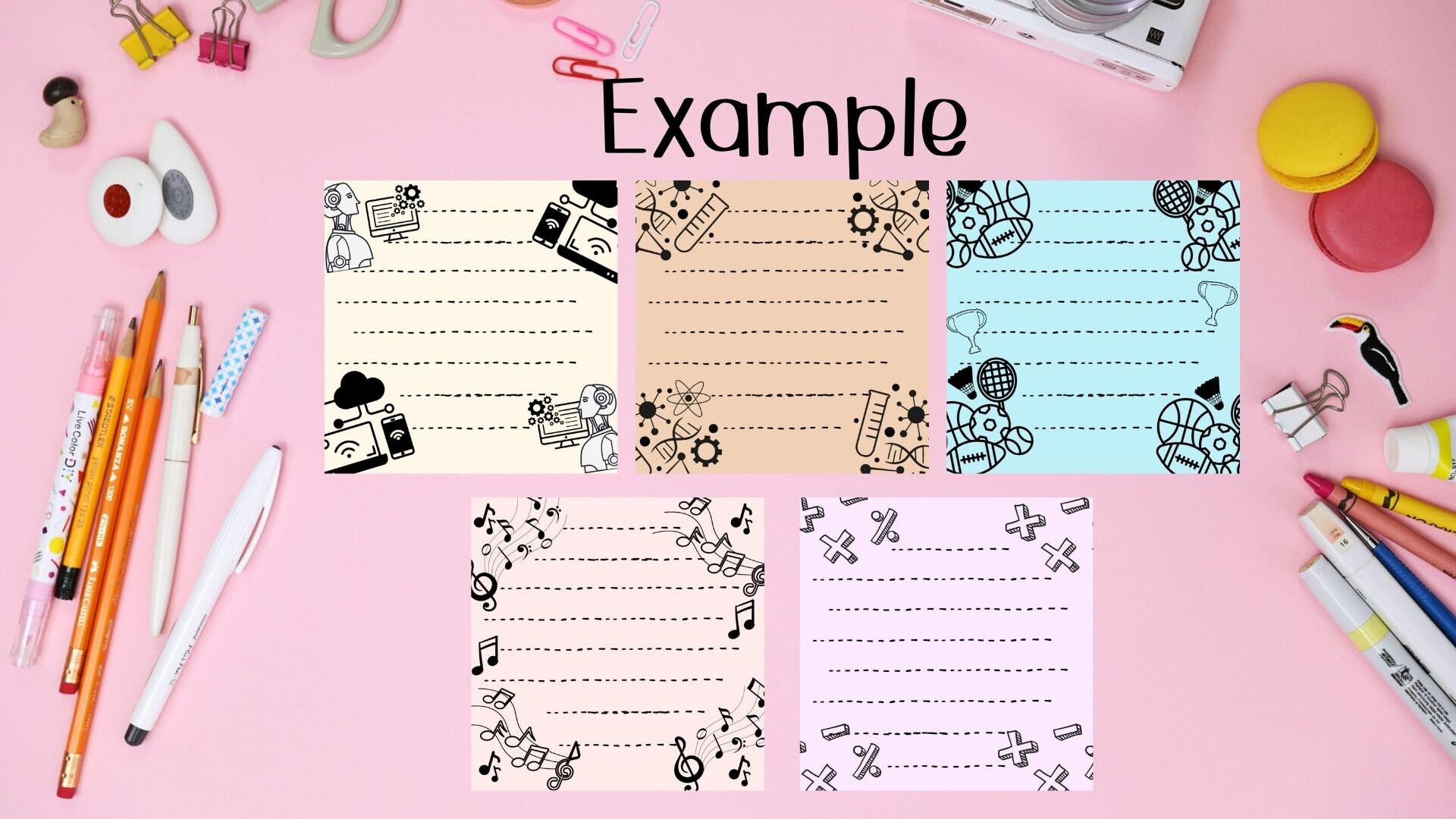 Subject Memo Pad , Subject Printable Notepad , Subject Printable Memo ...