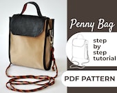 Crossbody Bag Sewing Pattern | Sling Bag | Small Handbag | Pattern + Detailed Illustration Instruction | 13x20x4 cm | A0, A4 & US-Letter