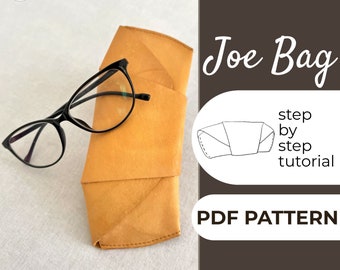 Glasses Case Sewing Pattern, Sunglass Case PDF, Eyeglasses Case Pattern, A0, A4 & US-Letter + Detailed Instruction