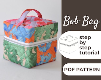 Make Up Bag PDF Sewing Pattern, Cosmetic Bag Pattern, Toiletry Pouch, A0, A4, US-Letter Pattern + Detailed Instruction