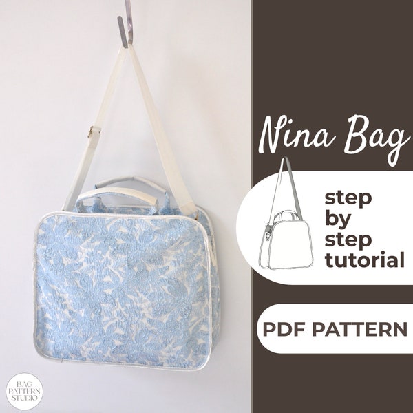 Tote Bag Pattern | Bag Sewing Pattern |  Canvas Tote Bag |  Shoulder Bag PDF Pattern | A0, A4 & US-Letter + Detailed Instruction