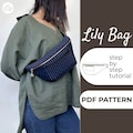 Fanny Pack Sewing Pattern, Crossbody Bag, Sling Bag Pattern, Small & Large Size, A0, A4, US-Letter + Detailed Instruction