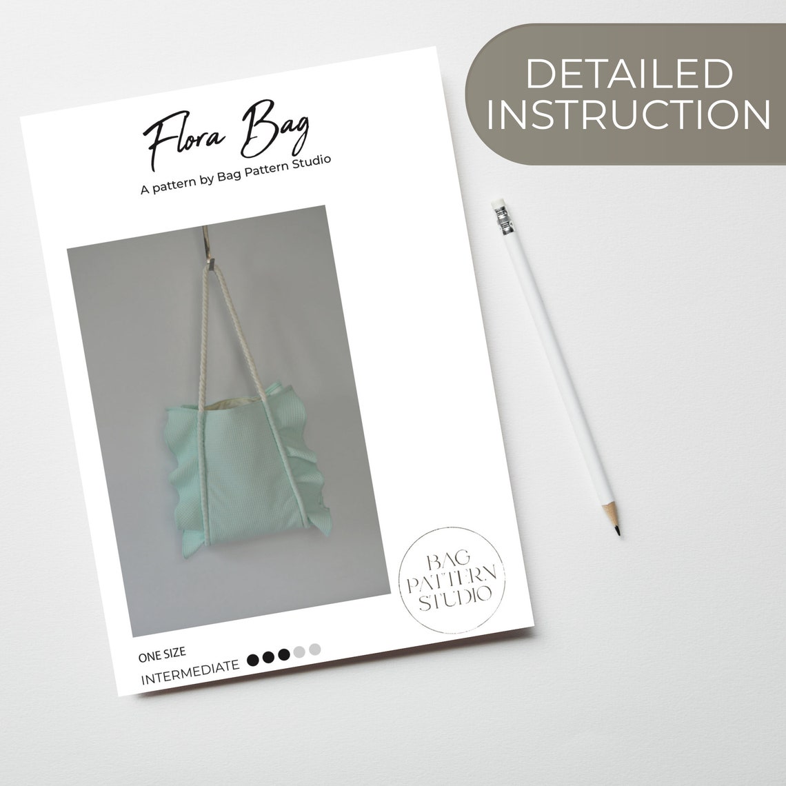 Ruffle Tote Bag Sewing Pattern | Women Shoulder Bag Pattern | Pattern ...