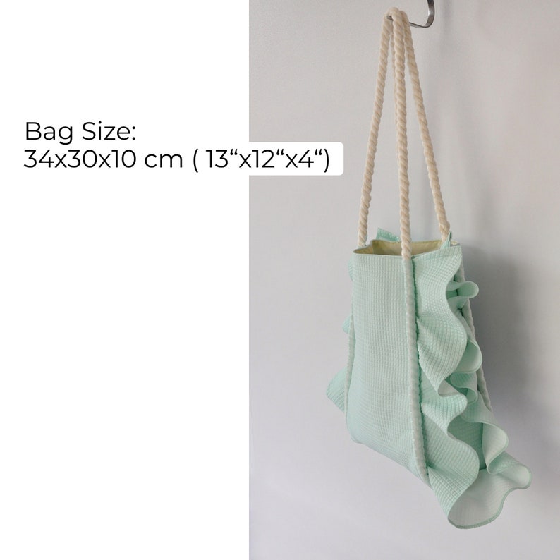 Ruffle Tote Bag Sewing Pattern | Women Shoulder Bag Pattern | Pattern ...
