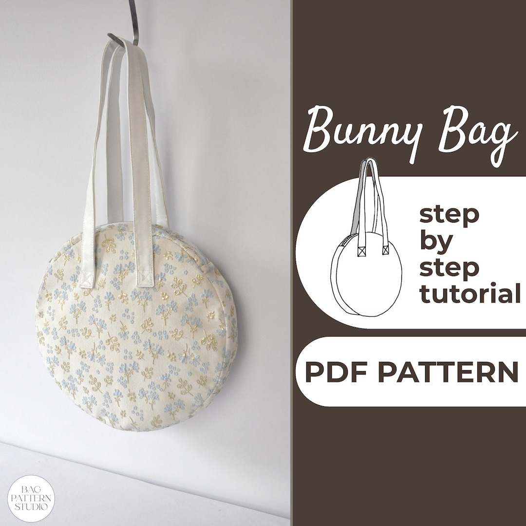 バッグ Cording Embroidery Round Tote Bag Sewing a Circular Tote Bag | Part 2 - Step-by-Step Assembly