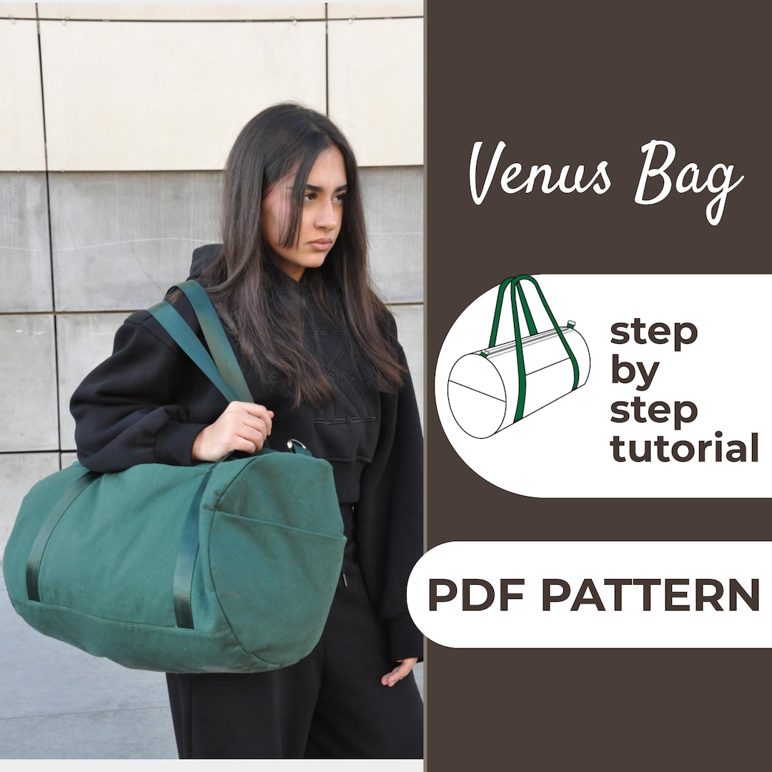 Travel Bag Sewing Pattern | Duffle Bag, Sports Gym Bag | Pattern ...