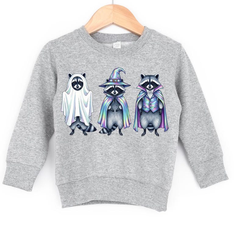 Iridescent Halloween Raccoon PNG: Funny, Witch, Vampire, Ghost Costumes ...