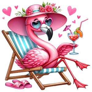 Clipart di fenicotteri carini png, fenicottero dei cartoni animati, download digitale, clipart di fenicotteri rosa, fenicottero stampabile PNG, clipart di fenicotteri carini stampabili