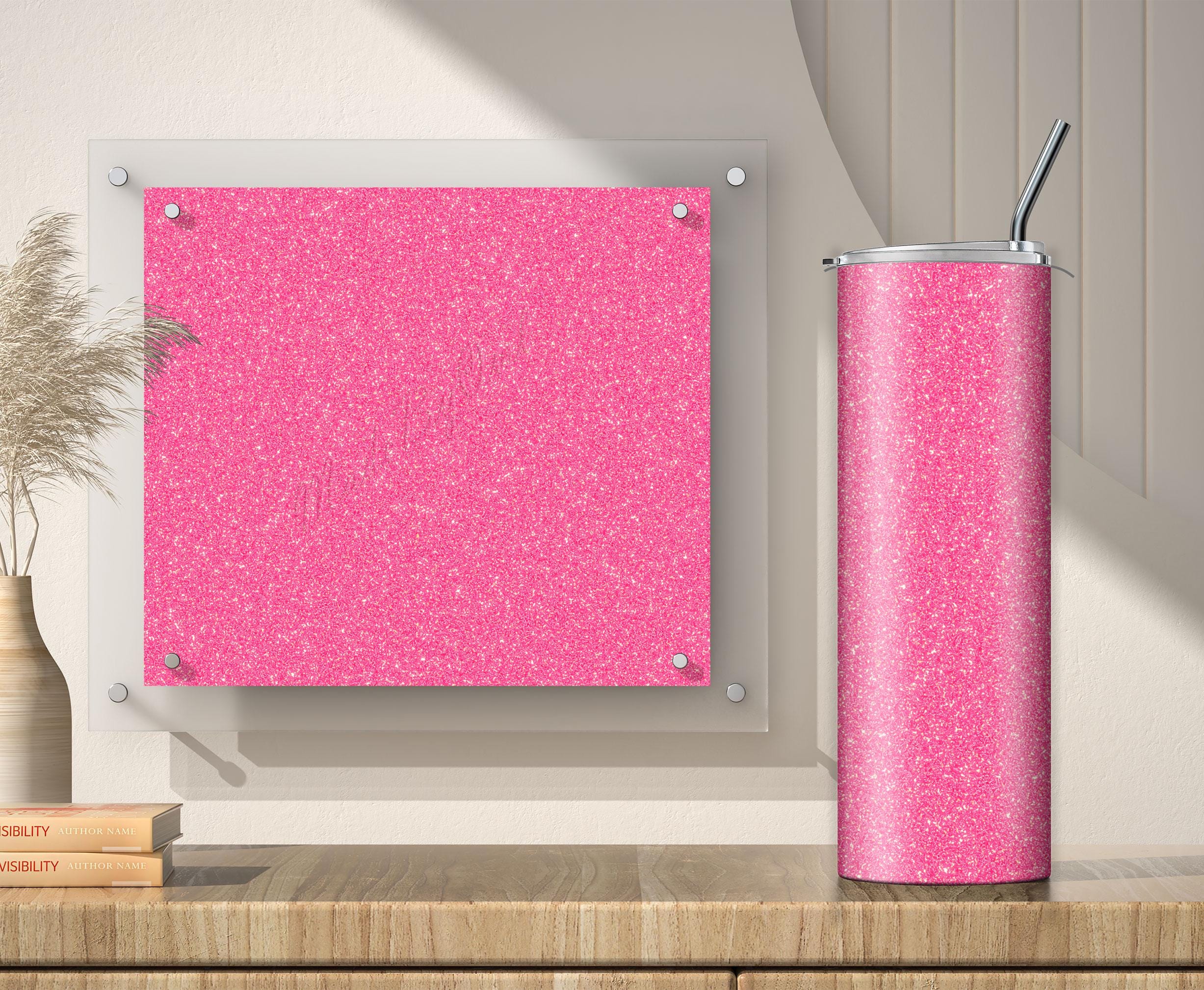 3 Hot Pink Glitter Tumbler Wraps, 20 Oz Skinny Tumbler Sublimation ...