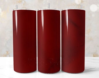 Burgundy Watercolor Tumbler Wrap, Seamless 20oz Maroon Sublimation Design (Digital Download)