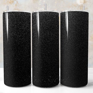 Black Glitter Tumbler Wrap Design, Black Glitter Sublimation PNG for 20oz Tumbler Wrap, Dark Luxury Tumbler Wrap, Gothic Ombre Tumbler Wrap