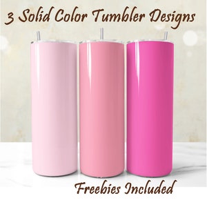 Pode incluir: Três copos de aço inoxidável em diferentes tons de rosa. Os copos têm uma capacidade de 20 onças e possuem um design de parede dupla isolado. Inclui brindes.