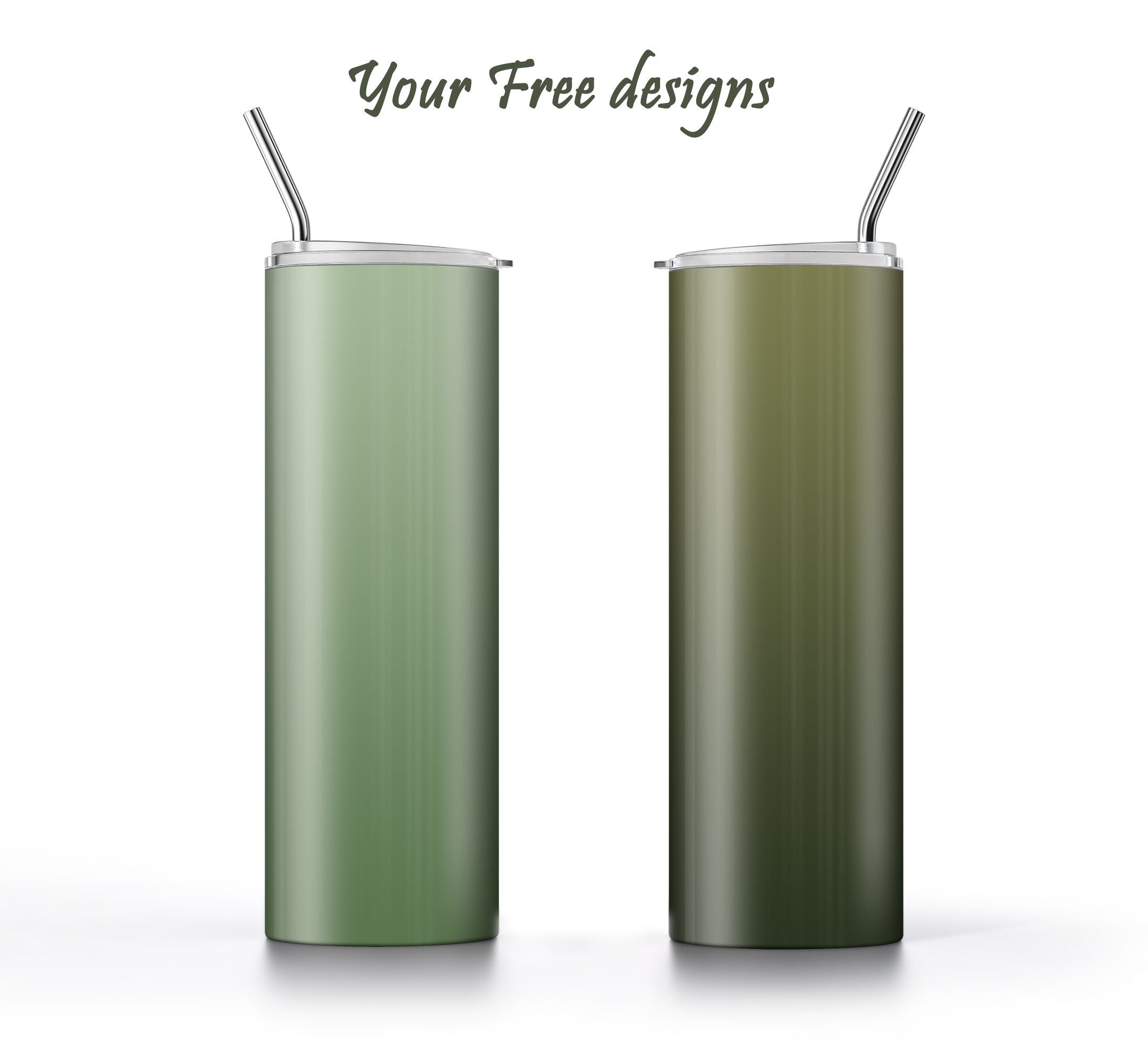 3 Sage Green Tumbler Wrap Designs, Ombre Tumbler Wrap Background