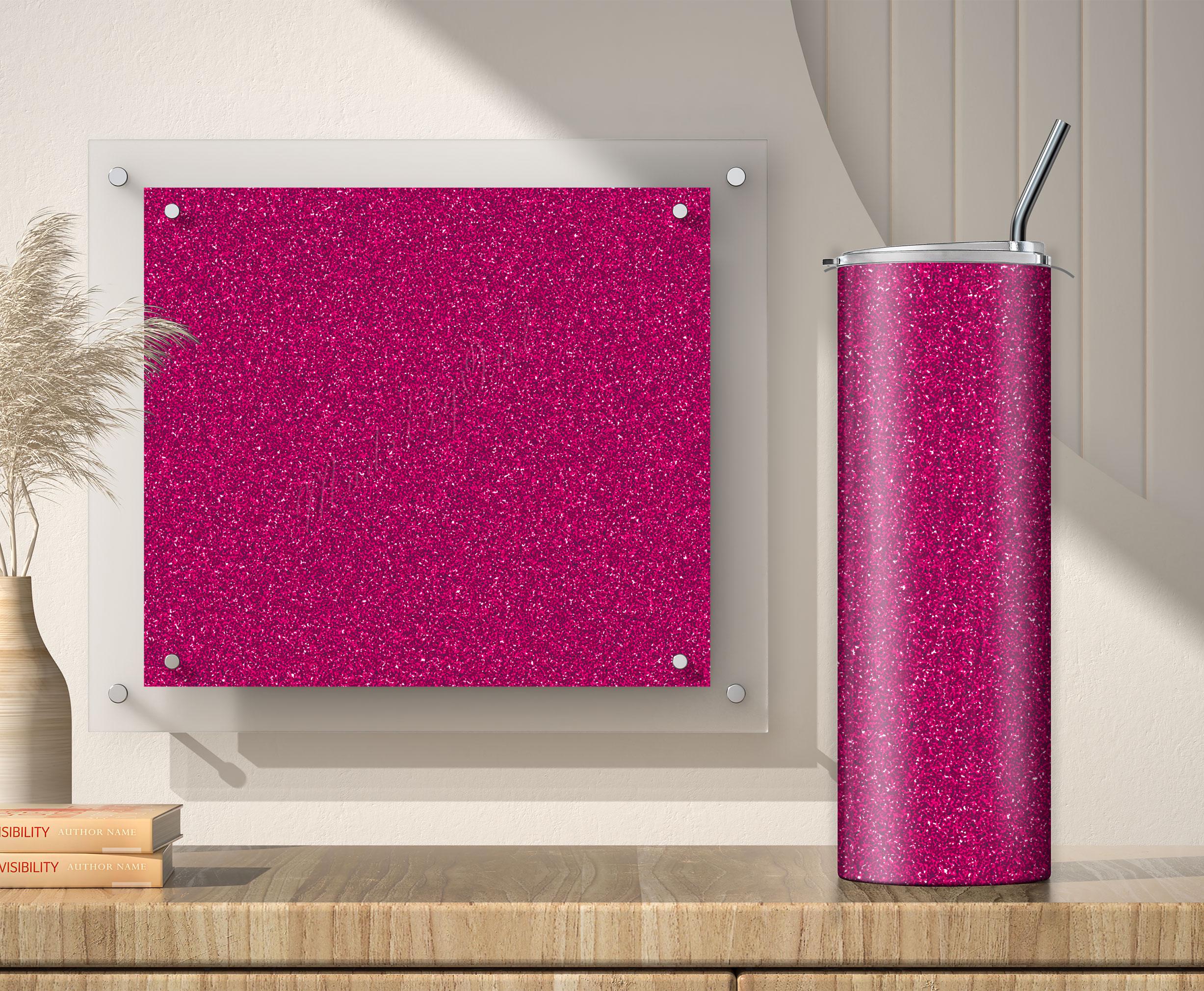 3 Hot Pink Glitter Tumbler Wraps, 20 Oz Skinny Tumbler Sublimation ...