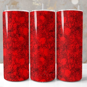 Salpicadura de pintura negra roja Fondo de envoltura de vaso PNG, Diseño de sublimación abstracto negro rojo de 20 oz, Salpicadura de pintura abstracta roja, Salpicaduras PNG