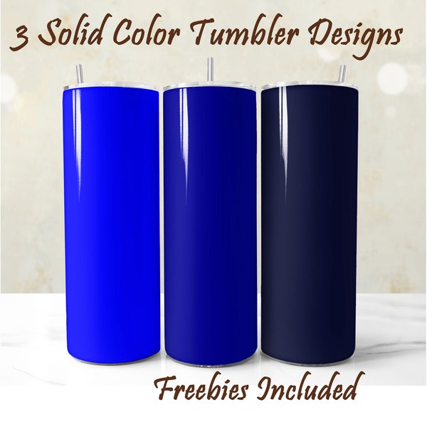 3 Blue Tumbler Wraps, Navy and Royal Blue Sublimation Wrap Designs for 20 Oz Tumblers, PNG Baby Blue Background, Popular tumbler PNG for Men