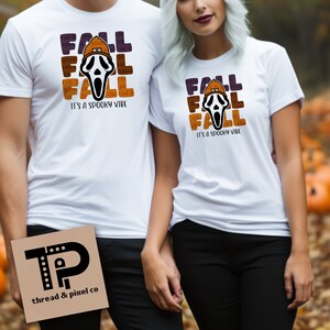 Unisex Spooky Fall Vibes Shirt, Fall Shirts, Cute Fall T-shirt, Ghost Fast, Fall Tee, Fall T Shirt, for birthday, gift for him, gift for her