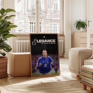 Cartaz de Zidane, Cartaz de Jogador de Futebol da França, Presentes de Futebol, Cartaz de Esportes, Cartaz de Jogador de Futebol, Arte de Parede de Futebol, Cartazes de Quarto de Esportes