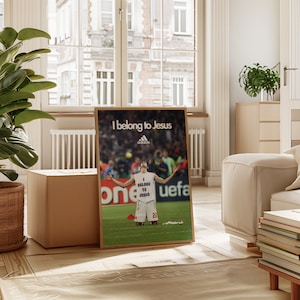 Kaka, I Belong To Jesus Fußballer Poster, Fußball Geschenke, Sport Poster, Fußballspieler Poster, Fußball Wandkunst, Sport Schlafzimmer Poster