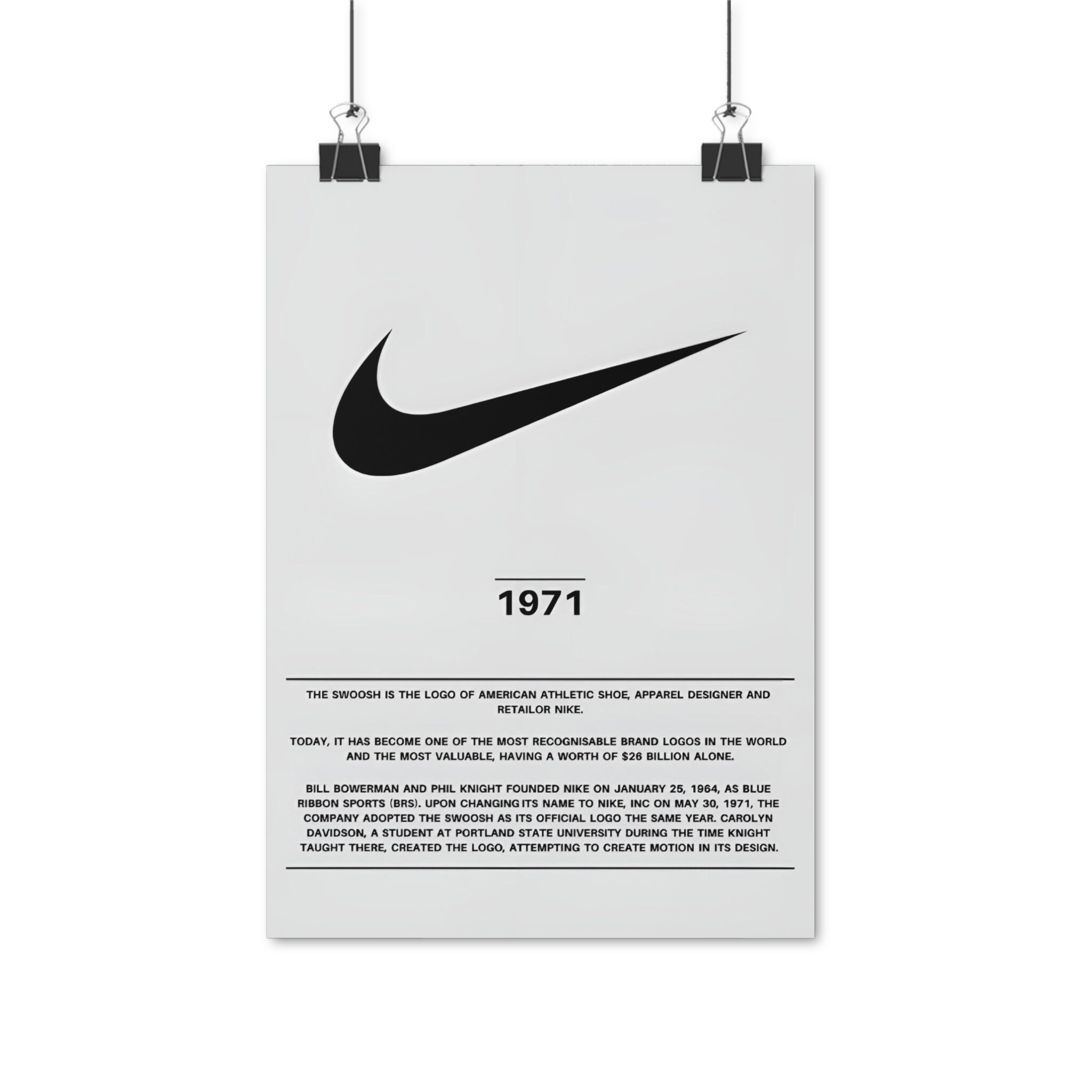Nike Swoosh Poster 
