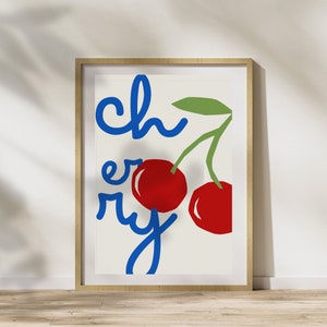 Gallery Wall Set of 8, Love, Heart, Lobster, Vine, Tomato, Flower Cherry Bow Print, Trendy, Retro Wall Art,Vintage Poster, DIGITAL DOWNLOAD image 7