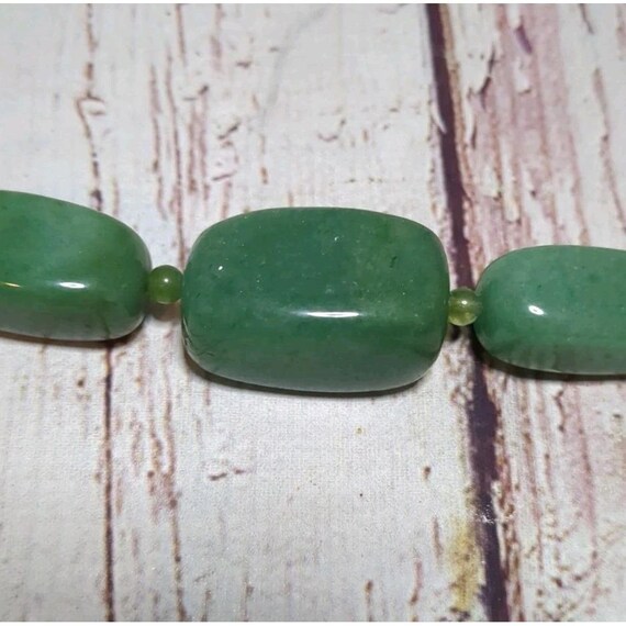 Vintage Collier Doré de Pierres Polies Aventurine Verte | UK