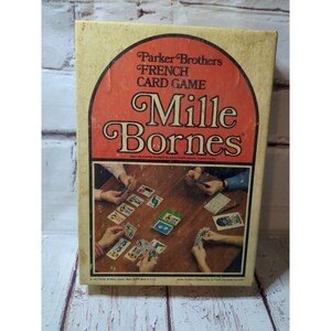 Vintage 1962 Parker Brothers MILLE BORNES Auto Racing Kartenspiel!