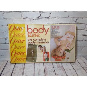 Vintage Oster Body Tone Back Massager w/ Infra-Red heat & Original Box Vibrating