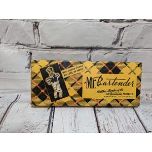 Vintage MCM 50’s Mr Bartender Chrome Cocktail Jigger Bottle Top Server with Box