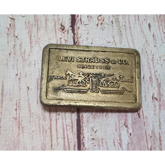 Vintage Levi Strauss & Co. LEVIS Big E Since 1850 Logo Belt Buckle