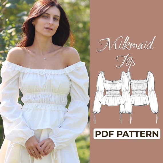fitted peasant top